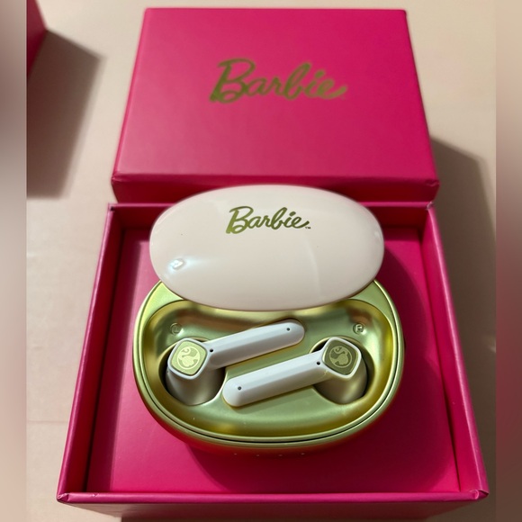 Pink Barbie headset headphones EarPods touch activated wireless bluetooth EarBud - Picture 3 of 5